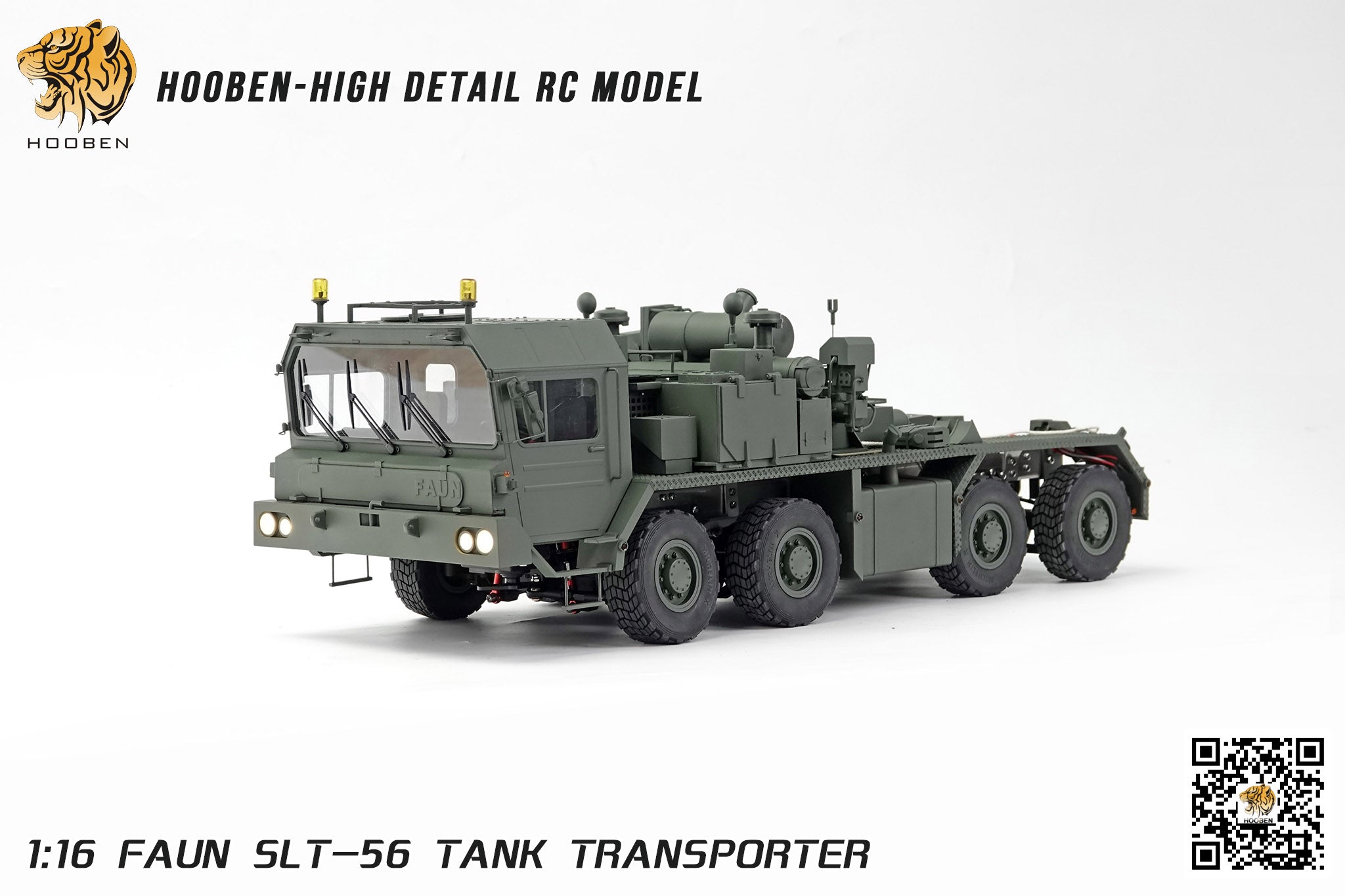 Hooben 1/16 RC Model RTR Faun Slt-56 Tank Transporter S6803F